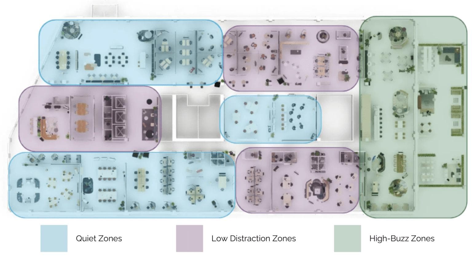 Creating Better Workplace Productivity by Zones